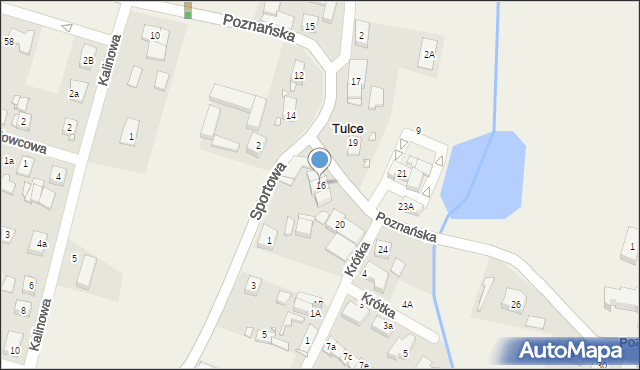 Tulce, Poznańska, 16, mapa Tulce