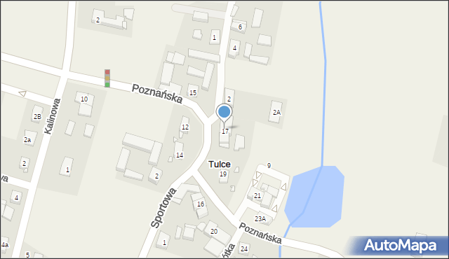 Tulce, Poznańska, 17, mapa Tulce