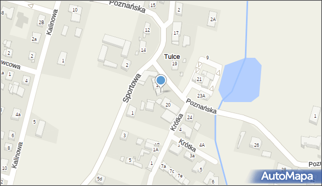 Tulce, Poznańska, 18, mapa Tulce