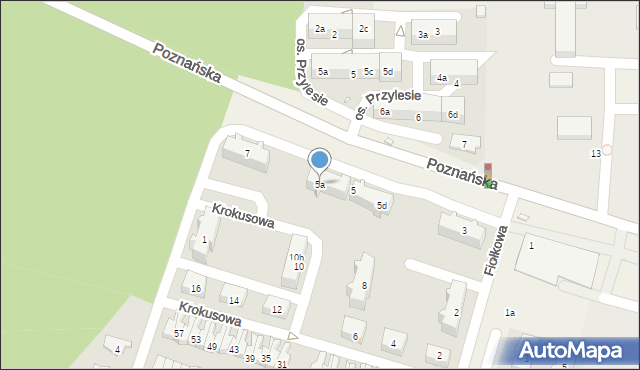 Tulce, Poznańska, 5a, mapa Tulce