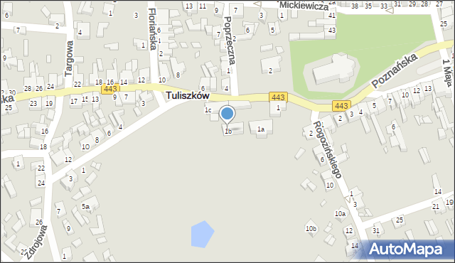 Tuliszków, Północna, 1b, mapa Tuliszków