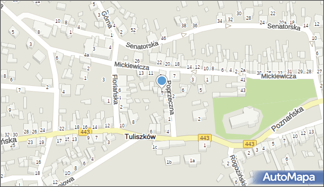 Tuliszków, Poprzeczna, 7, mapa Tuliszków