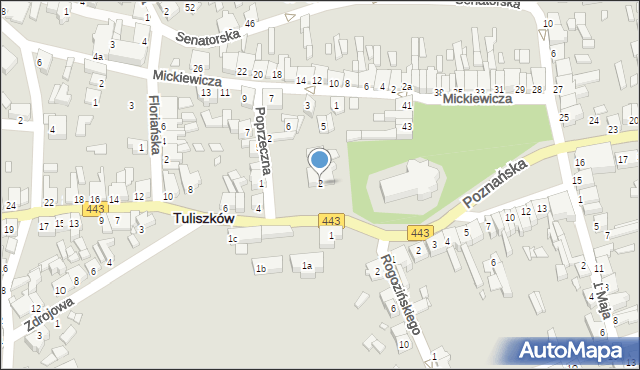 Tuliszków, Poznańska, 2, mapa Tuliszków