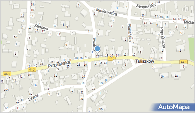 Tuliszków, Poznańska, 22, mapa Tuliszków