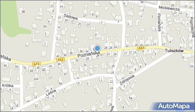 Tuliszków, Poznańska, 25, mapa Tuliszków