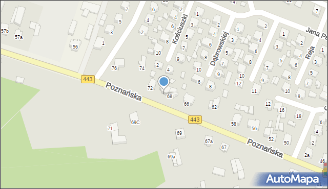 Tuliszków, Poznańska, 70, mapa Tuliszków