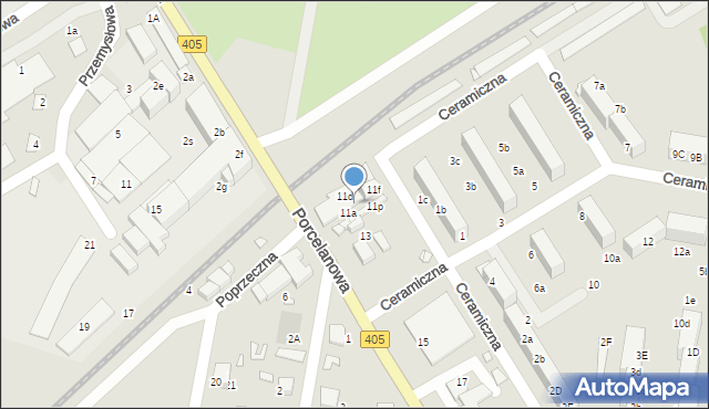 Tułowice, Porcelanowa, 11j, mapa Tułowice