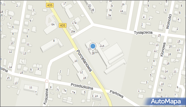 Tułowice, Porcelanowa, 19, mapa Tułowice