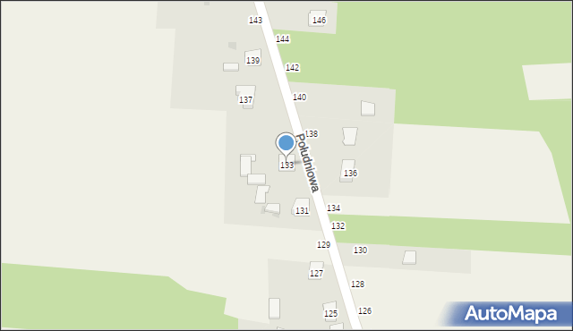 Turów, Południowa, 133, mapa Turów