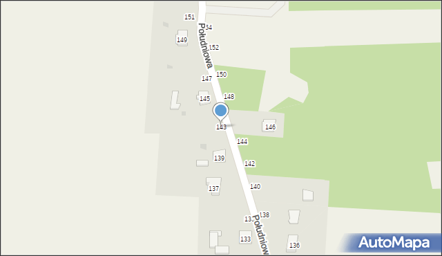 Turów, Południowa, 143, mapa Turów