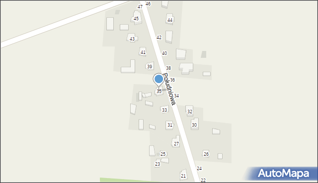 Turów, Południowa, 35, mapa Turów