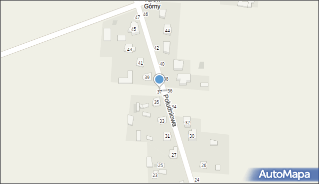 Turów, Południowa, 37, mapa Turów