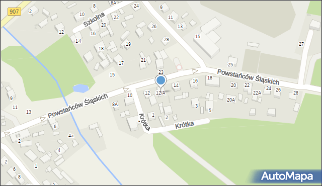 Tworóg, Powstańców Śląskich, 12/A, mapa Tworóg