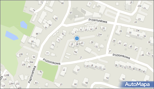 Tychy, Poziomkowa, 19, mapa Tychów