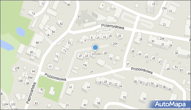 Tychy, Poziomkowa, 25, mapa Tychów