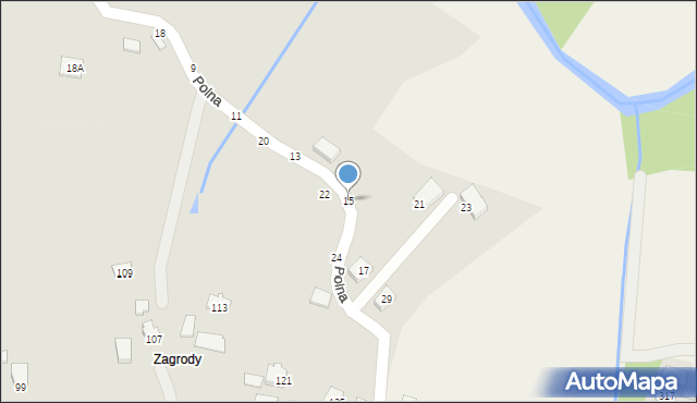 Tyczyn, Polna, 15, mapa Tyczyn