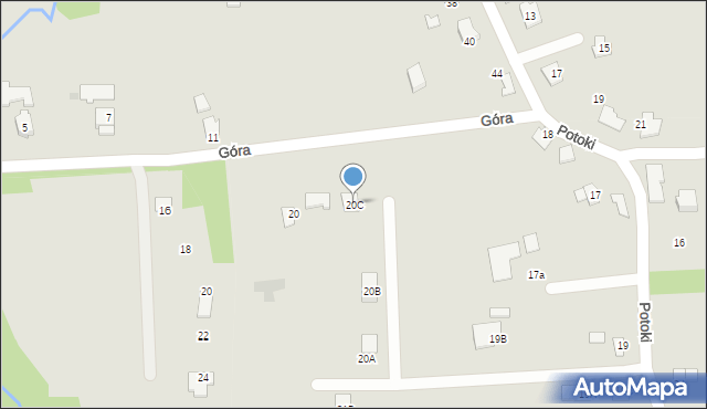 Tyczyn, Potoki, 20C, mapa Tyczyn