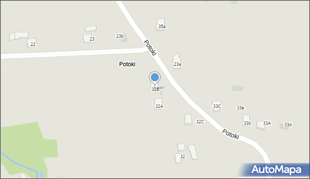 Tyczyn, Potoki, 32B, mapa Tyczyn