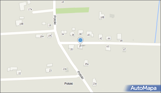 Tyczyn, Potoki, 37, mapa Tyczyn