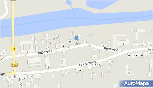 Tykocin, Poświętna, 18, mapa Tykocin