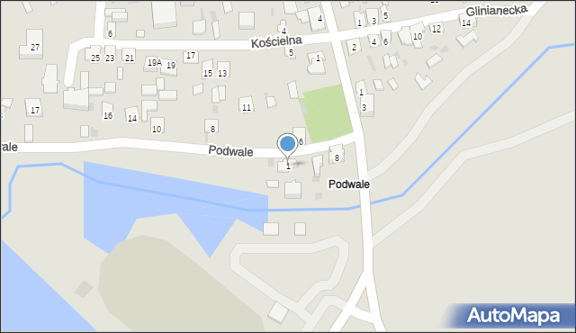 Ulanów, Podwale, 1, mapa Ulanów