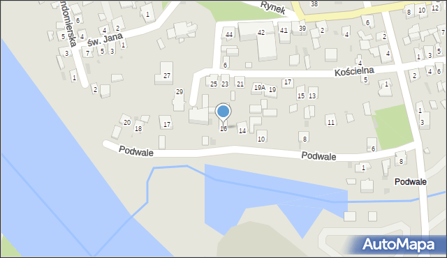 Ulanów, Podwale, 16, mapa Ulanów