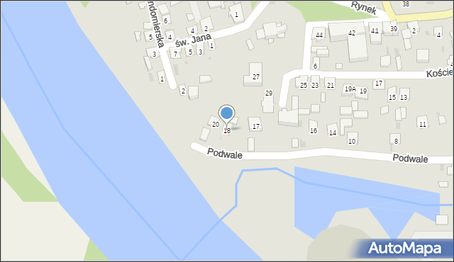 Ulanów, Podwale, 18, mapa Ulanów