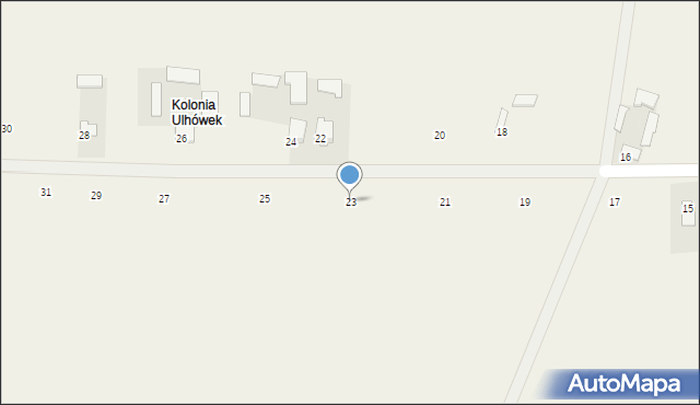 Ulhówek, Pogodna, 23, mapa Ulhówek