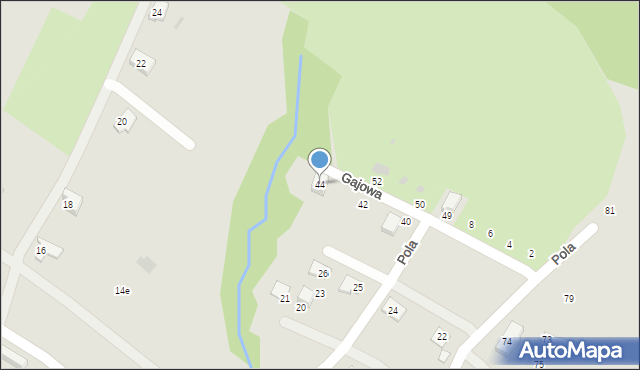 Ustrzyki Dolne, Pola Wincentego, 44, mapa Ustrzyki Dolne