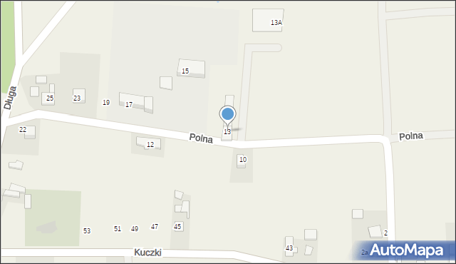 Wachów, Polna, 13, mapa Wachów