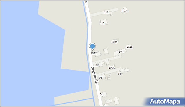 Wadowice, Podstawie, 102, mapa Wadowice