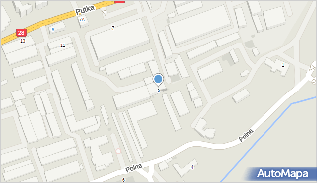 Wadowice, Polna, 9, mapa Wadowice