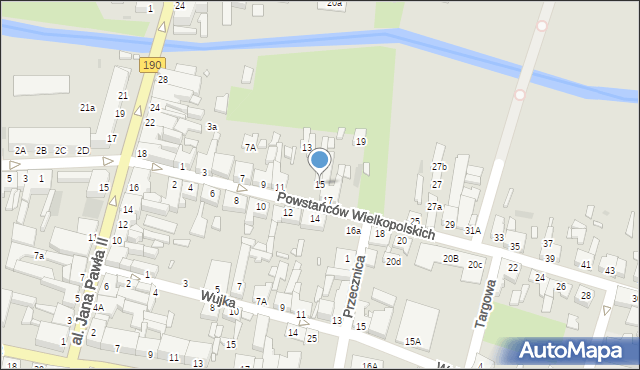 Wągrowiec, Powstańców Wielkopolskich, 15, mapa Wągrowiec