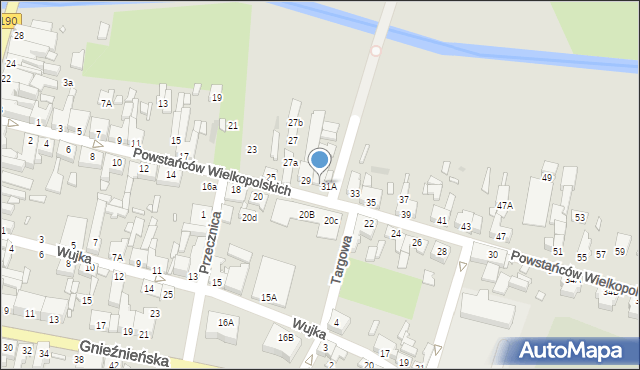 Wągrowiec, Powstańców Wielkopolskich, 31, mapa Wągrowiec