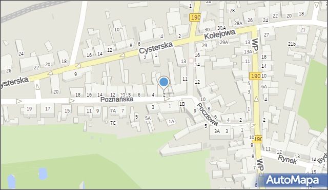 Wągrowiec, Poznańska, 2, mapa Wągrowiec