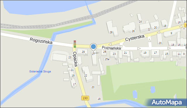 Wągrowiec, Poznańska, 27, mapa Wągrowiec