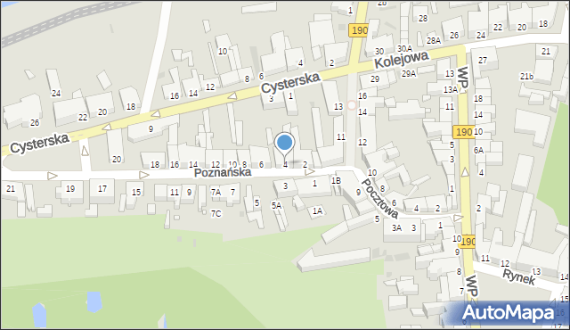 Wągrowiec, Poznańska, 4, mapa Wągrowiec