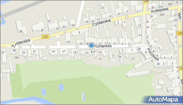 Wągrowiec, Poznańska, 9, mapa Wągrowiec