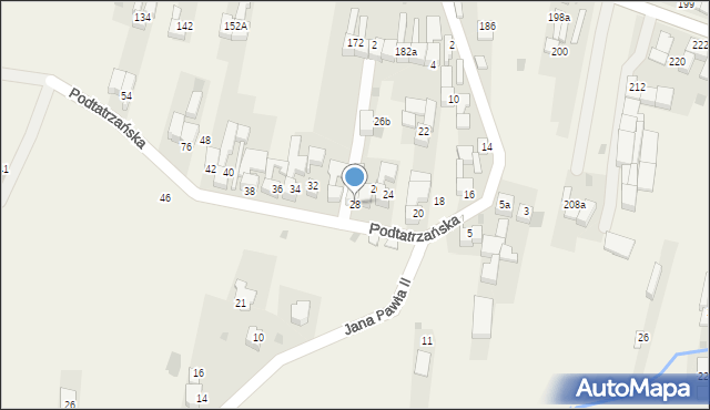 Waksmund, Podtatrzańska, 28, mapa Waksmund