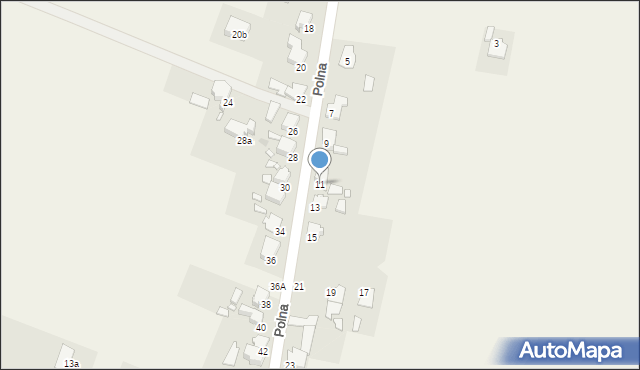 Warmątowice, Polna, 11, mapa Warmątowice