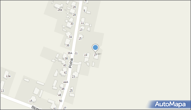 Warmątowice, Polna, 17, mapa Warmątowice