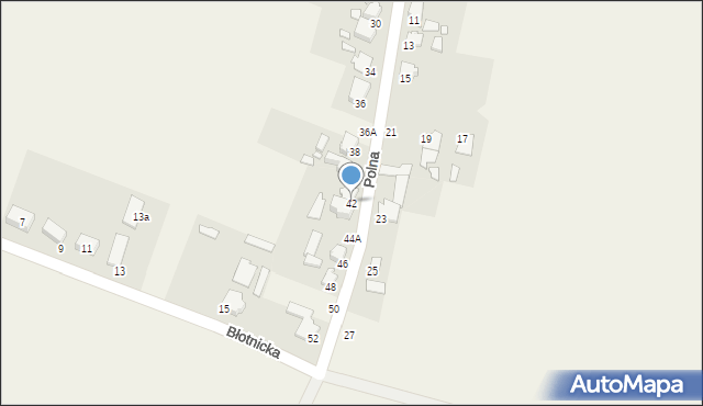 Warmątowice, Polna, 42, mapa Warmątowice