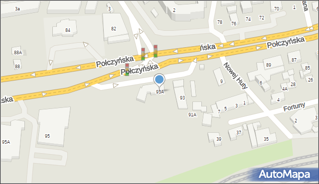 Warszawa, Połczyńska, 93A, mapa Warszawy