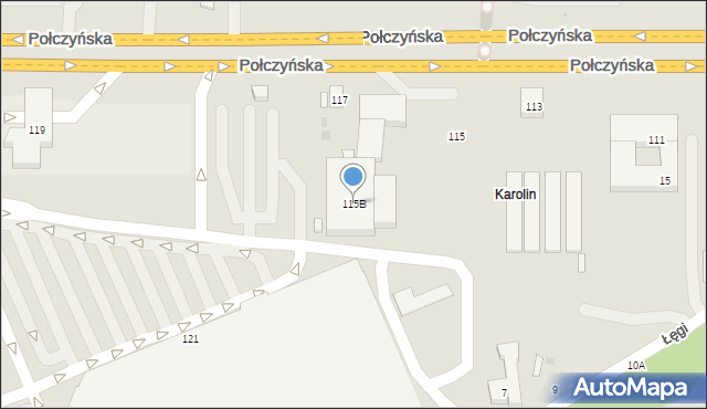 Warszawa, Połczyńska, 115B, mapa Warszawy