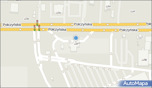 Warszawa, Połczyńska, 119, mapa Warszawy