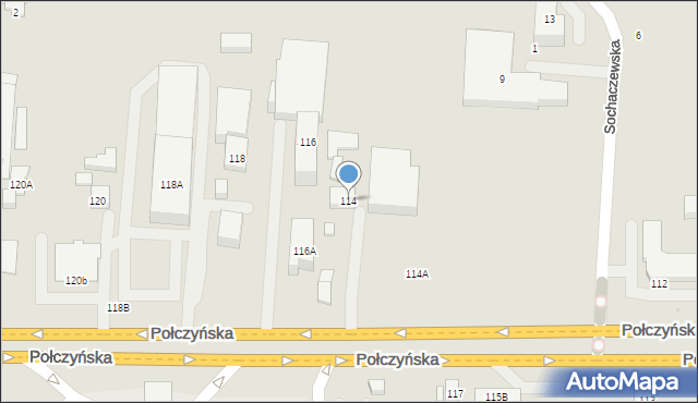 Warszawa, Połczyńska, 114, mapa Warszawy