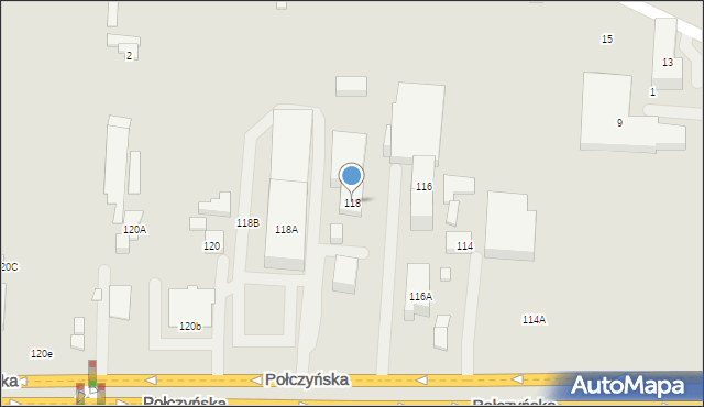 Warszawa, Połczyńska, 118, mapa Warszawy