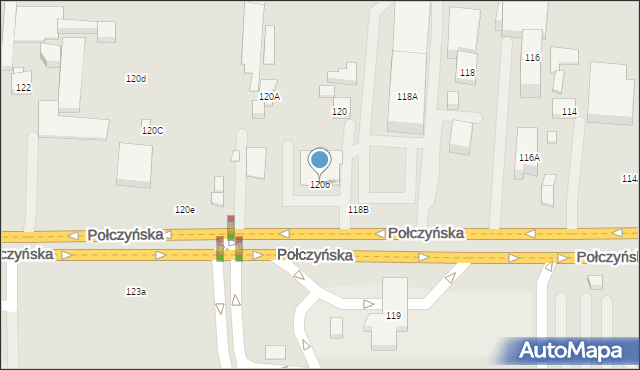 Warszawa, Połczyńska, 120b, mapa Warszawy