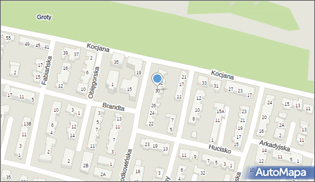 Warszawa, Podkowińska, 30, mapa Warszawy