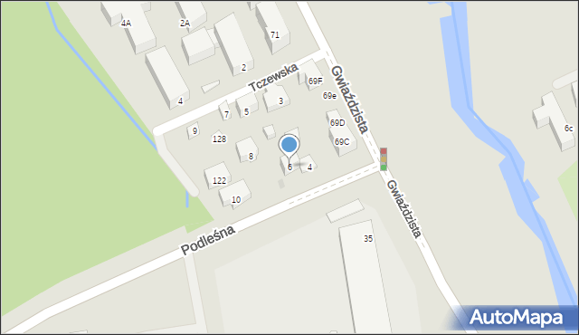 Warszawa, Podleśna, 6, mapa Warszawy